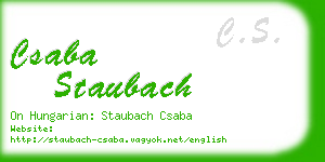 csaba staubach business card